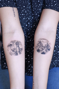 Graphic style tattoo
