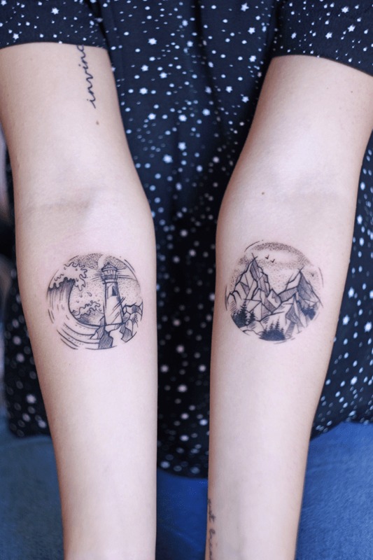 Graphic style tattoo